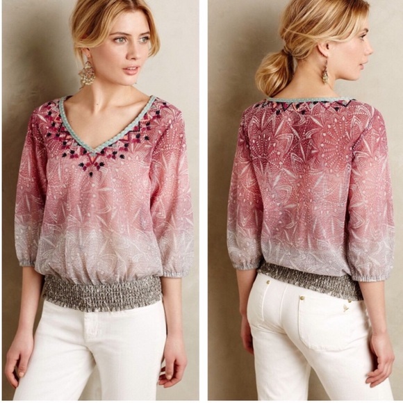Anthropologie Tops - Anthropologie Akemi + Kin Arembepe Peasant Blouse